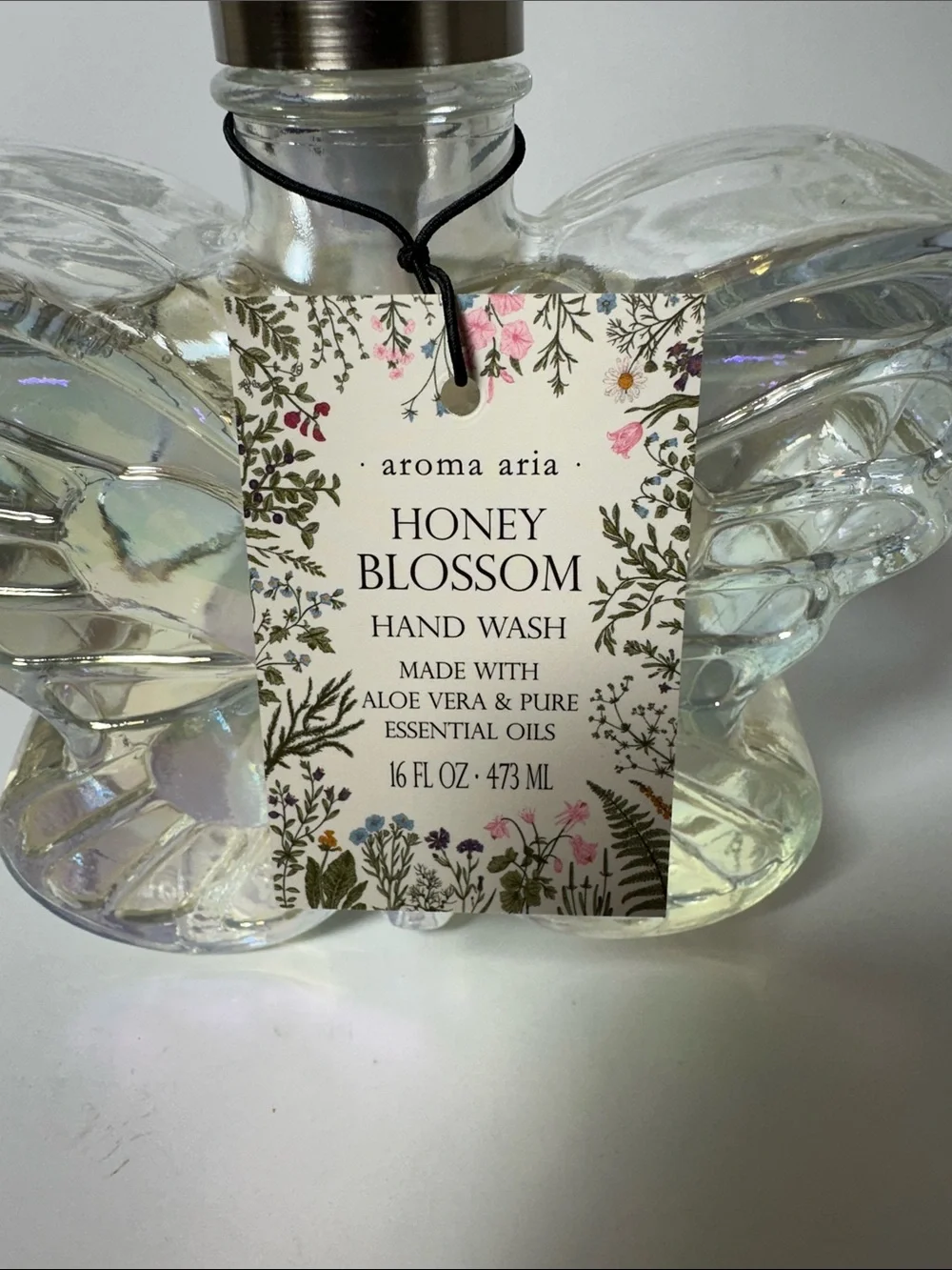 Iridescent Glass Butterfly Soap Dispenser